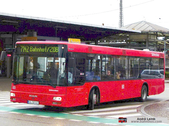 S&uuml;dwestbus MAN N&Uuml; 262 Wg. 141 - ausgemustert - www.bahnbus.com
